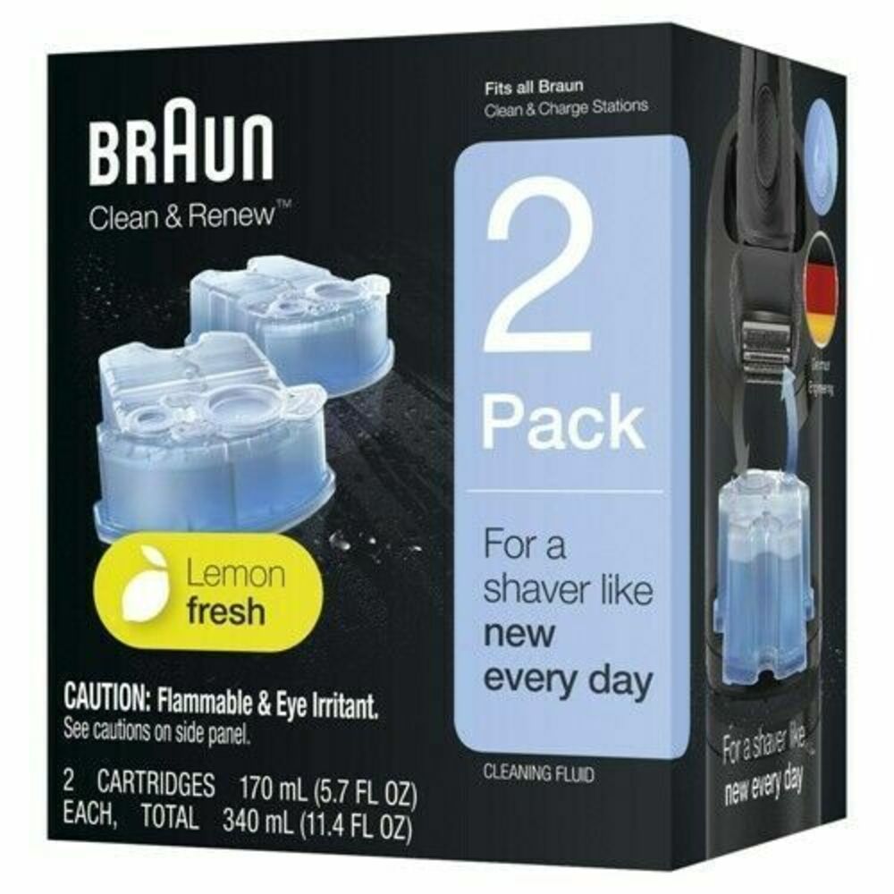 Braun Clean & Renew 2 Pack Lemon Fresh Cartridges New in Box